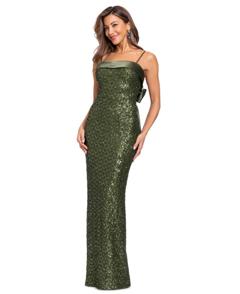 Women's Strapless Sequin Formal Gown