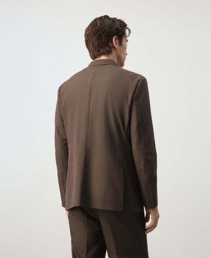 Men's Slim Fit Cotton Lyocell Blend Blazer