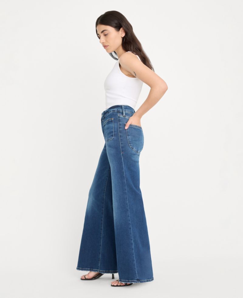 Petite High-Rise Palazzo Jeans