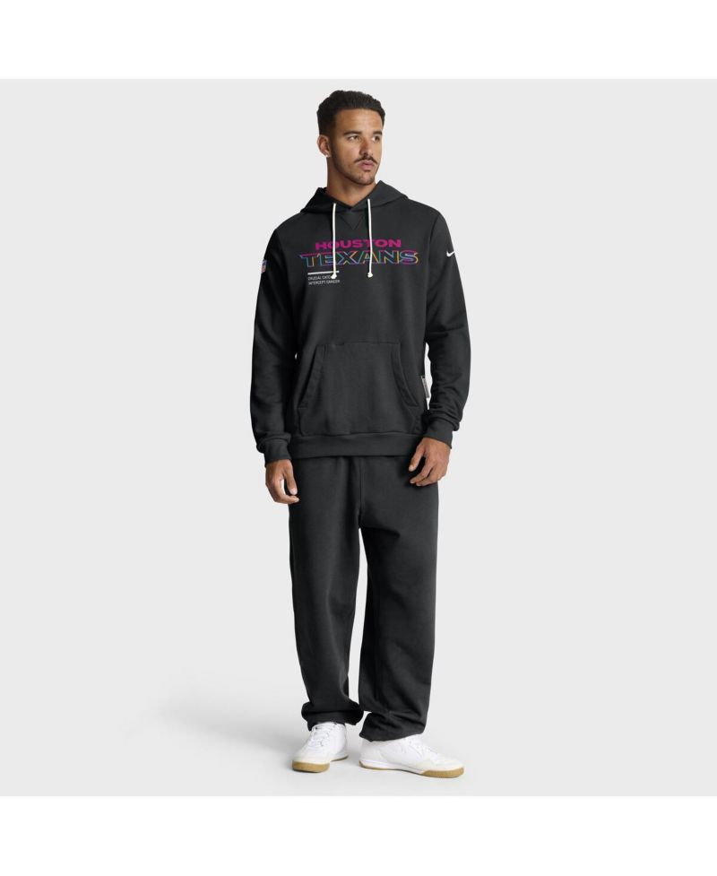 Men's Black Houston Texans 2025 NFL Crucial Catch Sideline Standard Issue Dri-FIT Hoodie