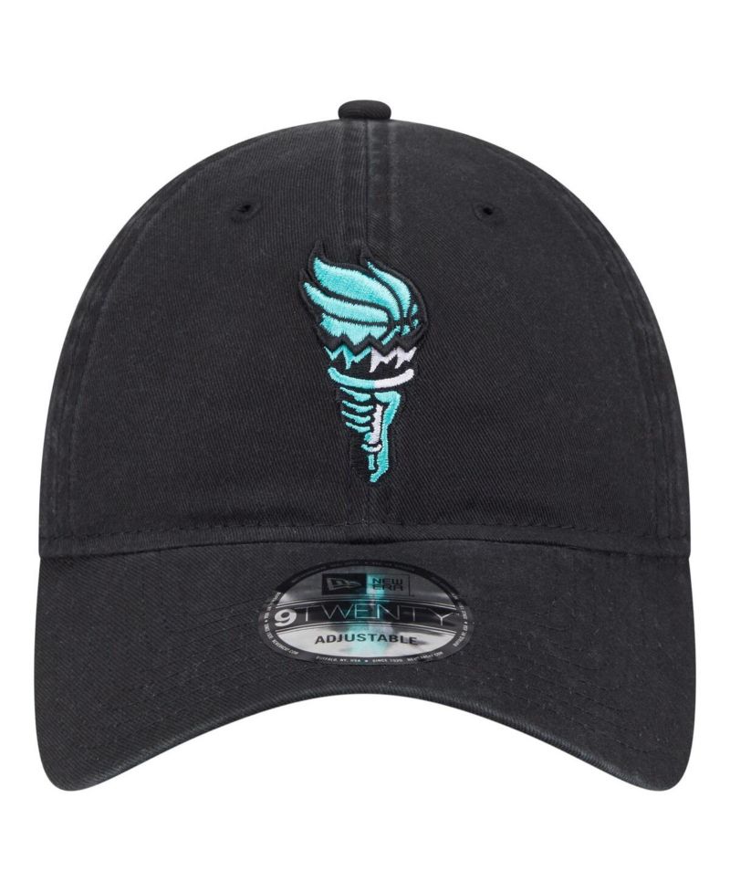 Men's and Women's Black New York Liberty Core Alt Logo 9TWENTY Adjustable Hat