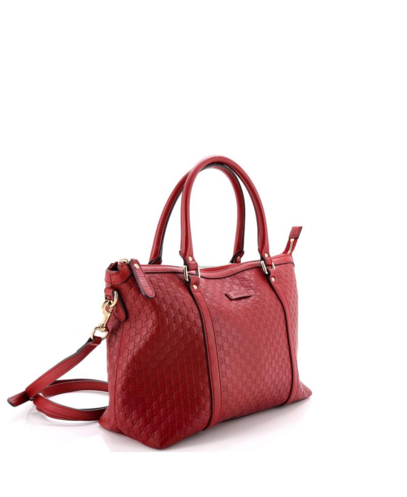 Medium Britt Convertible Dome Satchel Microguccissima Leather