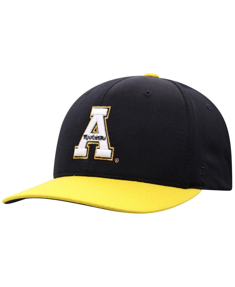 Men's Black Appalachian State Mountaineers Reflex Two-Tone Flex Hat