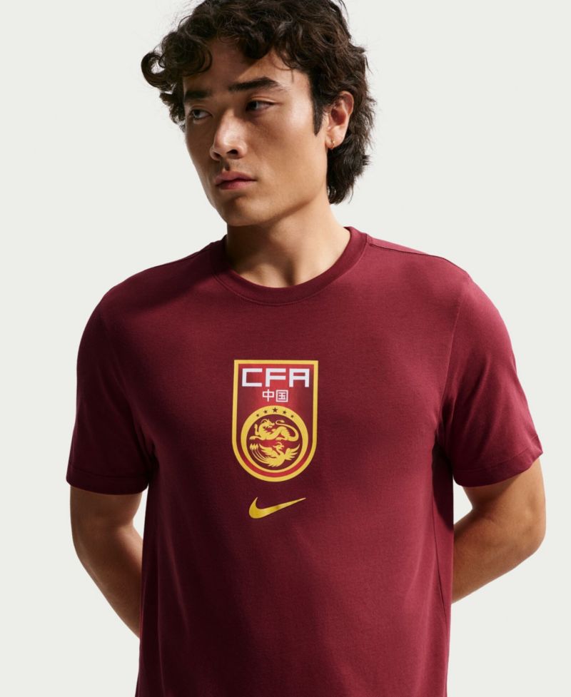 Men's Red China National Team Crest T-Shirt