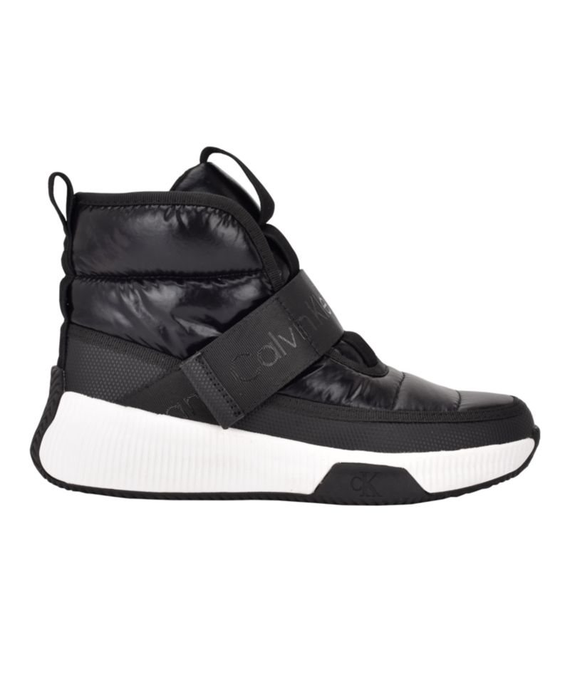 Calvin Klein Women's Mabon Cozy Nylon High Top Sneaker Boot
