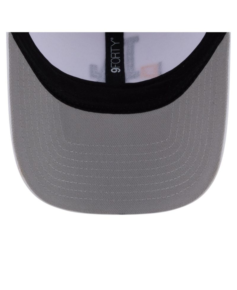 Men's White Los Angeles Dodgers Flag 9FORTY Trucker Adjustable Hat