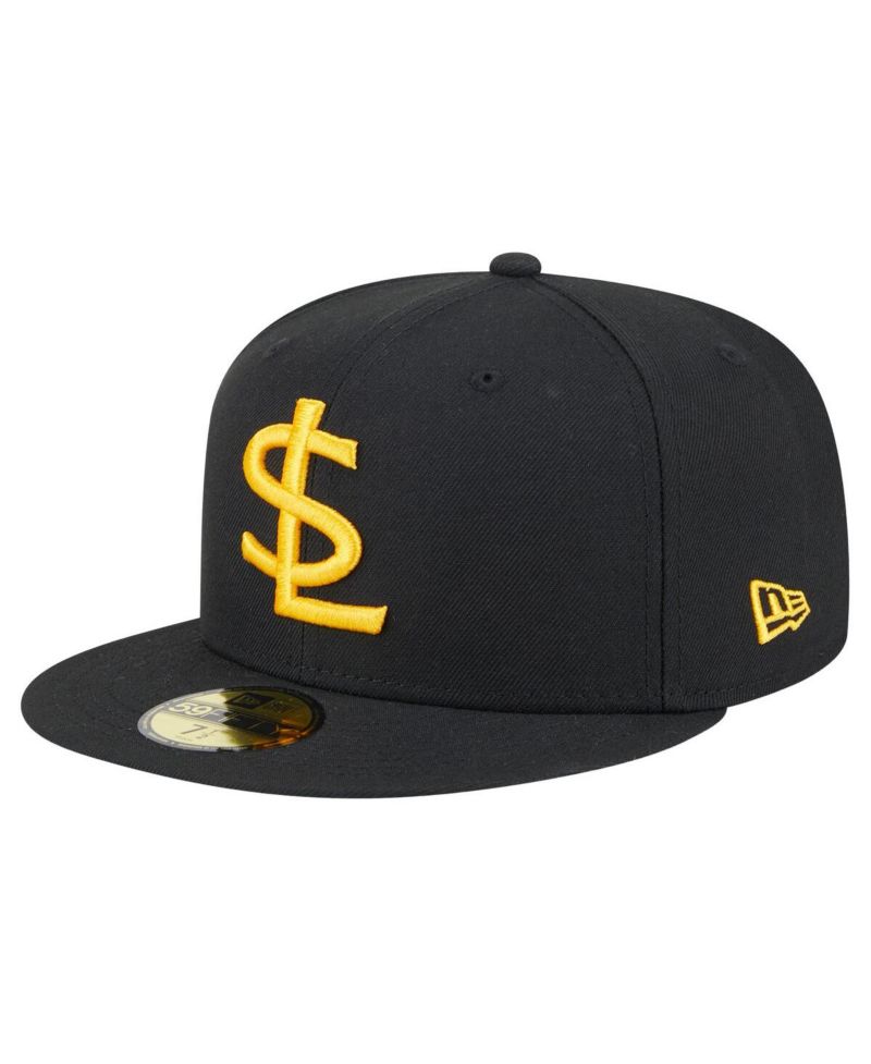 Men's Black/White Salt Lake Bees Authentic Collection 59FIFTY Fitted Hat