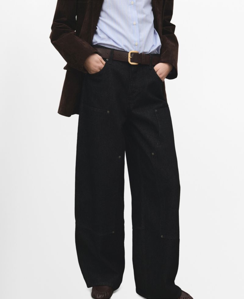 Women's Patches Barrel Jeans