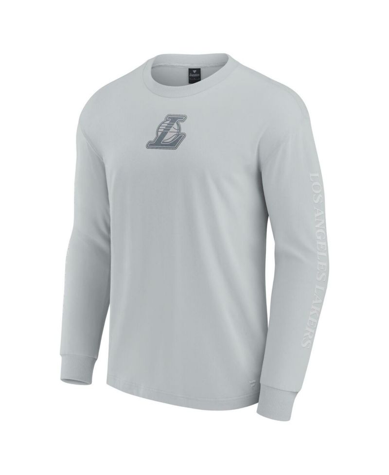 Men's Gray Los Angeles Lakers Elements Strive Long Sleeve T-Shirt