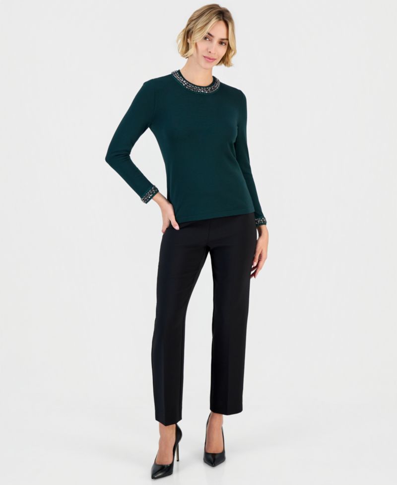 Women's Embellished Crewneck Sweater