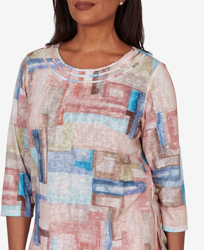 Women's Camden Market Painted Color Blocks Knit Top