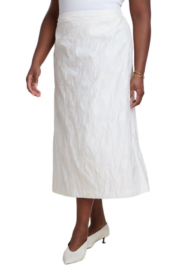 Women's Floral Jacquard A Line Skirt