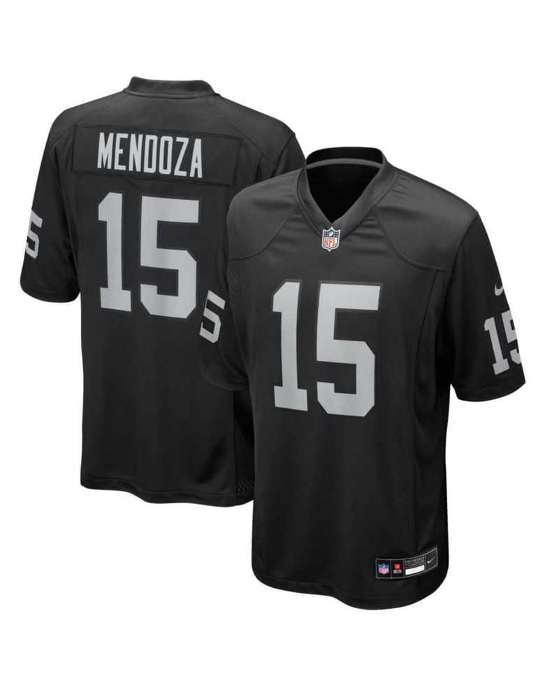Men's Black Las Vegas Raiders Fernando Mendoza 2026 NFL Draft First Round Pick No. 1 Team Game Jersey