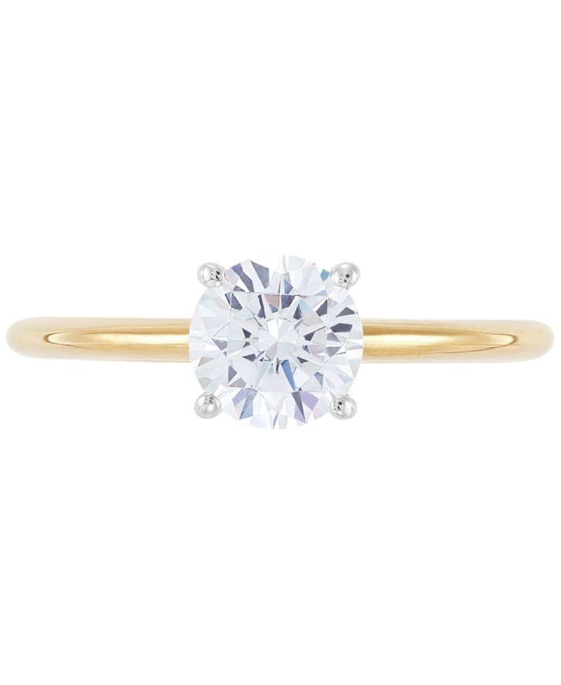 IGI Certified Lab Grown Diamond Engagement Ring (1 ct. t.w.) in 14k White Gold or 14k Gold & White Gold