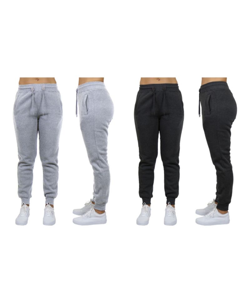 Women's Loose Fit Fleece Jogger Sweatpants, Pack of 2
