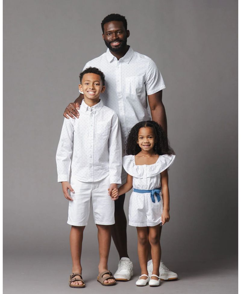 Toddler Boys Organic Long Sleeve Seersucker Shirt