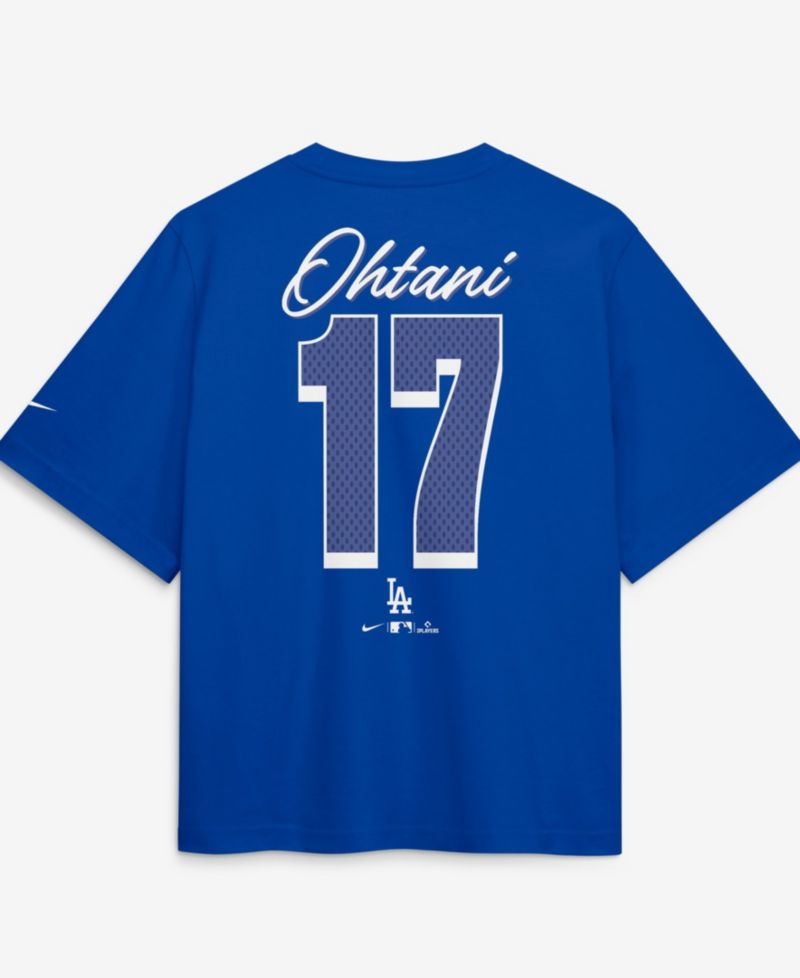 Women's Shohei Ohtani Royal Los Angeles Dodgers Premium Essentials Boxy Name Number T-Shirt
