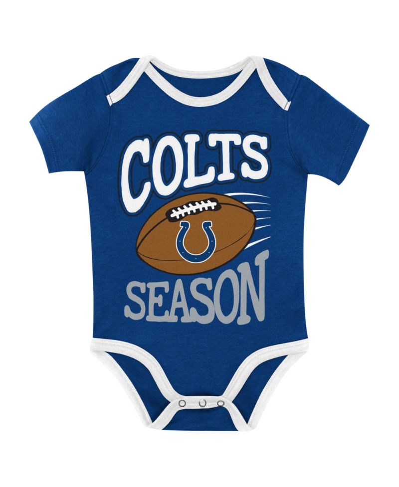 Baby Boys and Girls Indianapolis Colts First Round Pick 3-Piece Bodysuit Set