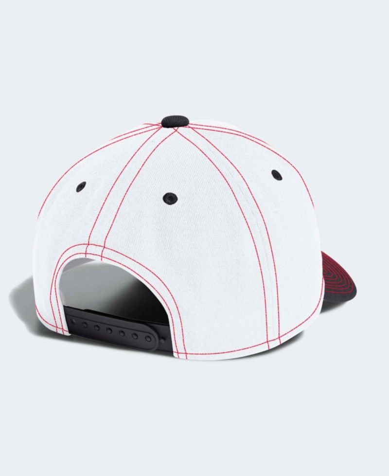 Men's and Women's White/Black Texas Tech Red Raiders 2026 Sideline A-Frame Adjustable Hat