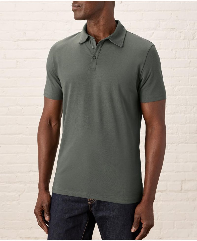 Men's Organic Cotton Luxe Stretch Jersey Slim Polo
