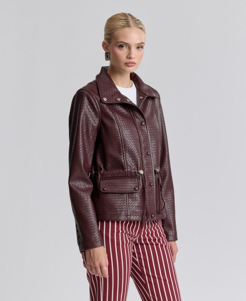 Women's Textured Mock-Neck Jacket