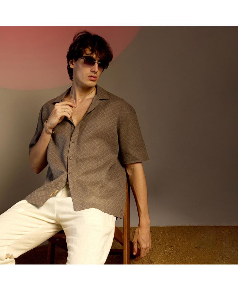 Quad-Lined Oversized Shirt