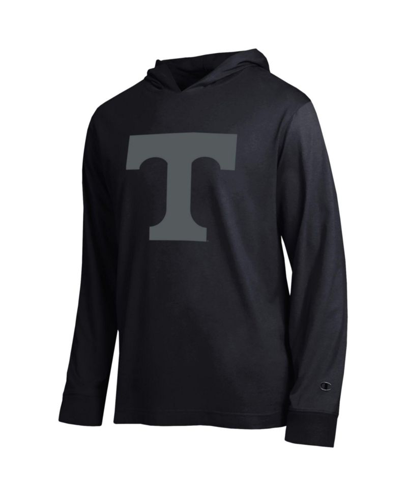 Men's Black Tennessee Volunteers Tonal All-Star Long Sleeve Hooded T-Shirt