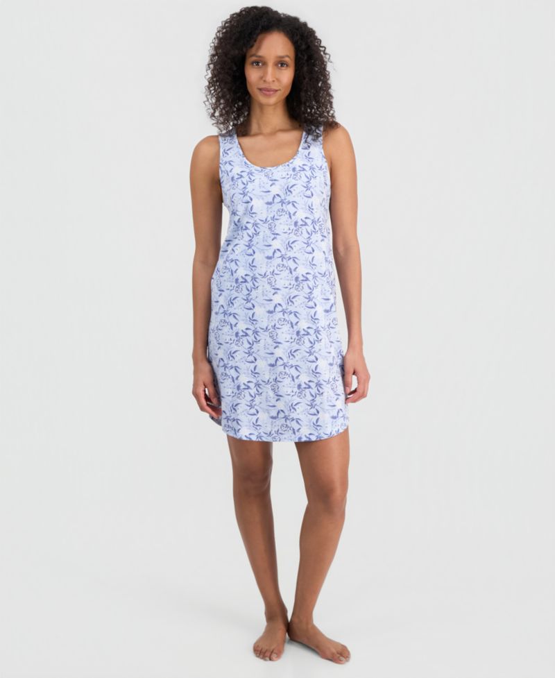 Women's Printed Jersey Tank Sleepshirt