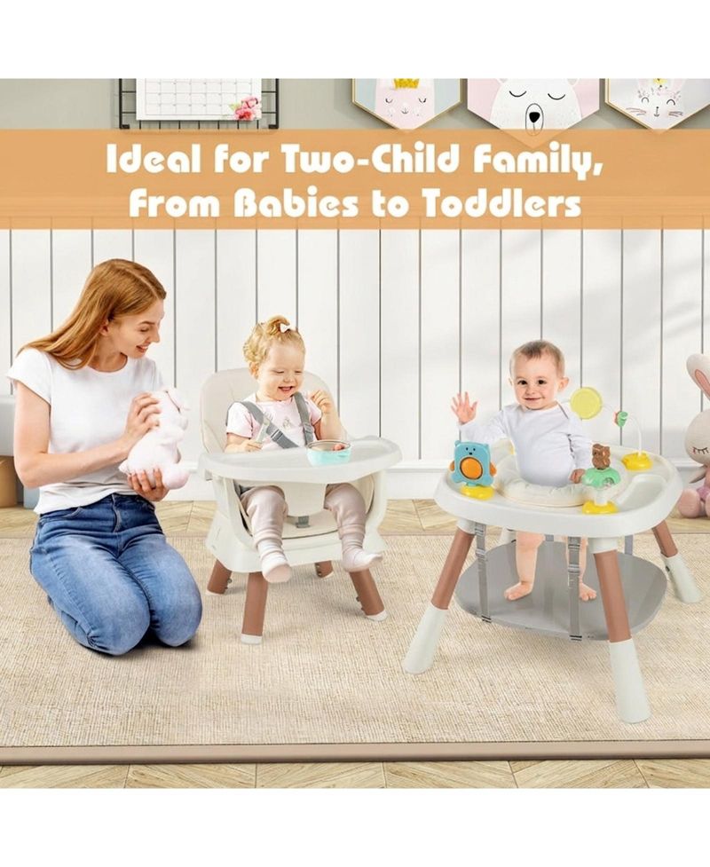 Baby 16-in-1 High Chair with 360-Degree Activity Center and Booster Seat