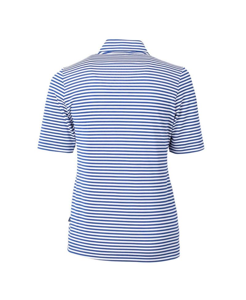 Women's Blue Chicago Cubs Virtue Eco Pique Stripe Top