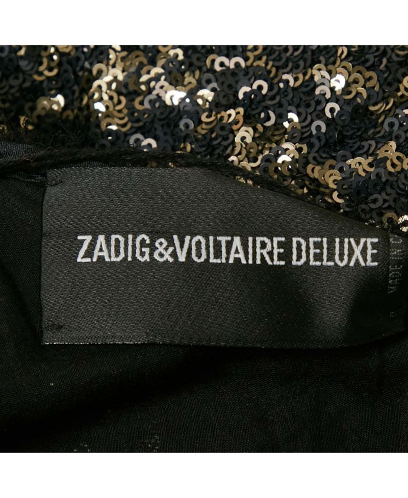 Women's Black/metallic Sequin Deluxe Rousse Mini Dress