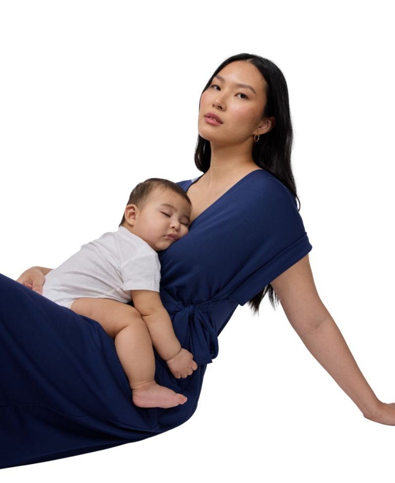 Maternity Ingrid + Isabel Short Sleeve Wrap Knit Dress