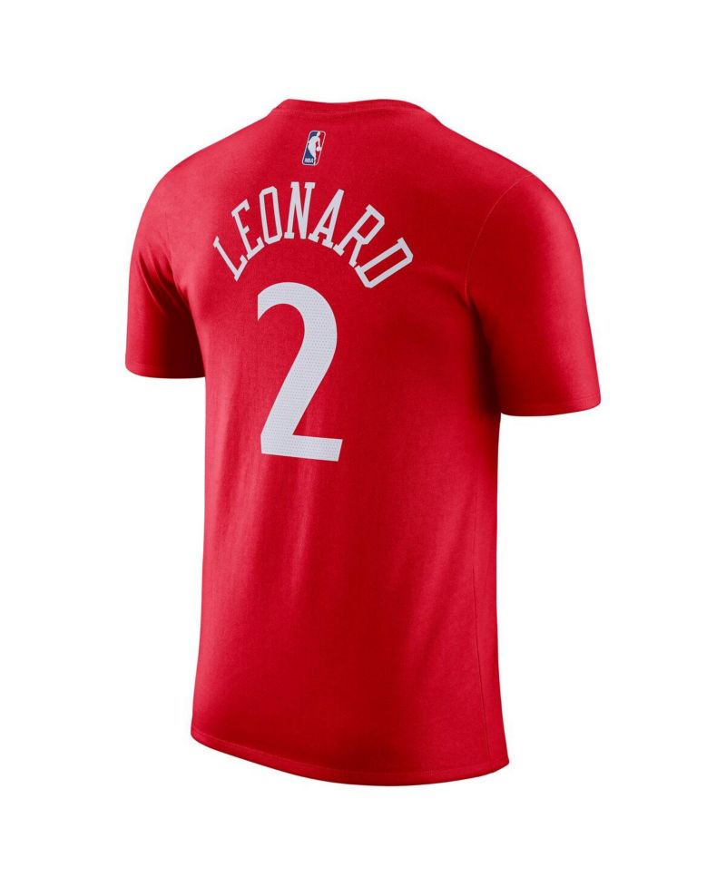 Men's Kawhi Leonard Red LA Clippers Statement Edition Name & Number T-Shirt