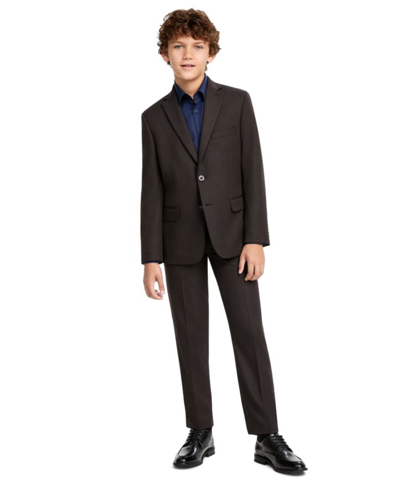 Boys' 8-20 Textured Permanent-Crease Pants