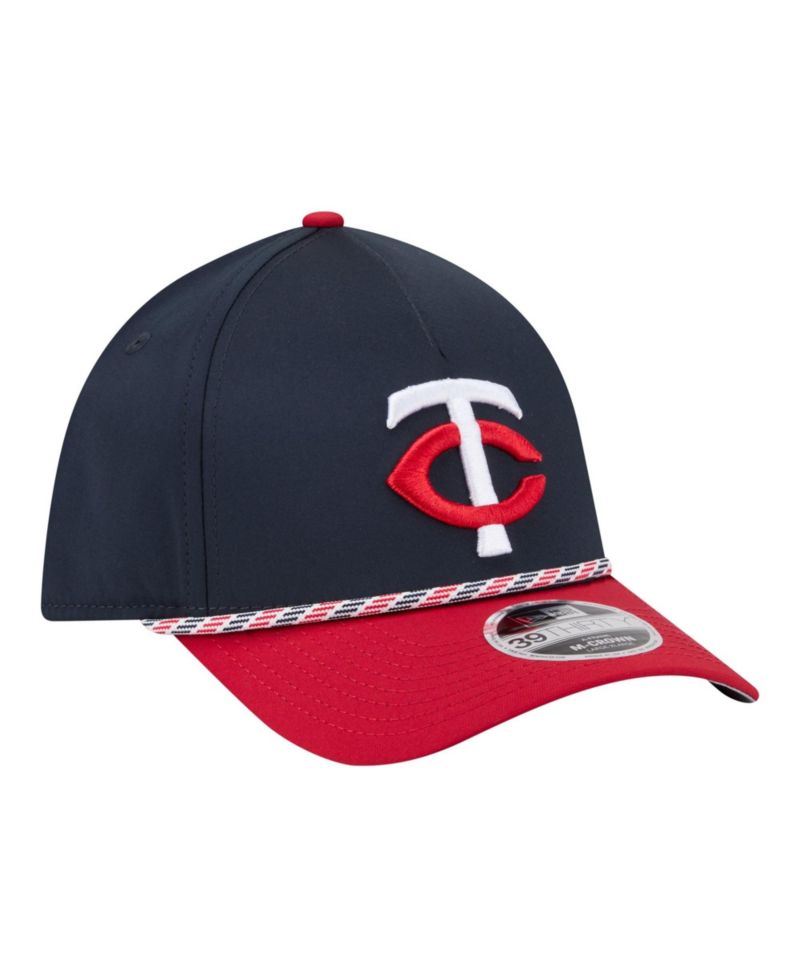 Men's Navy/Red Minnesota Twins Rope M-Crown A-Frame 39THIRTY Flex Hat
