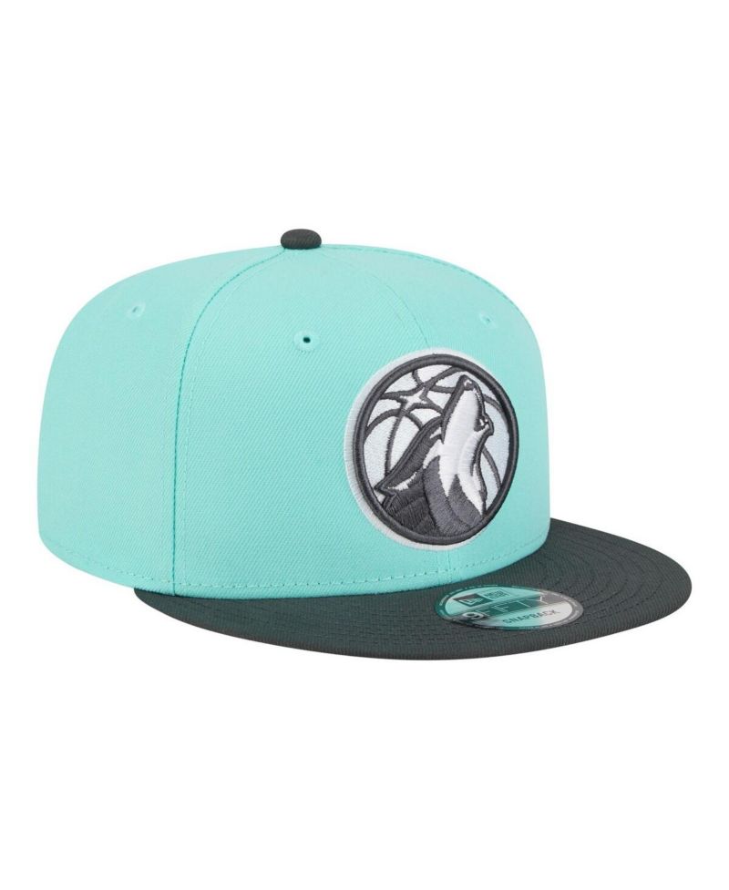 Men's Turquoise/Charcoal Minnesota Timberwolves Color Pack Two-Tone 9FIFTY Snapback Hat