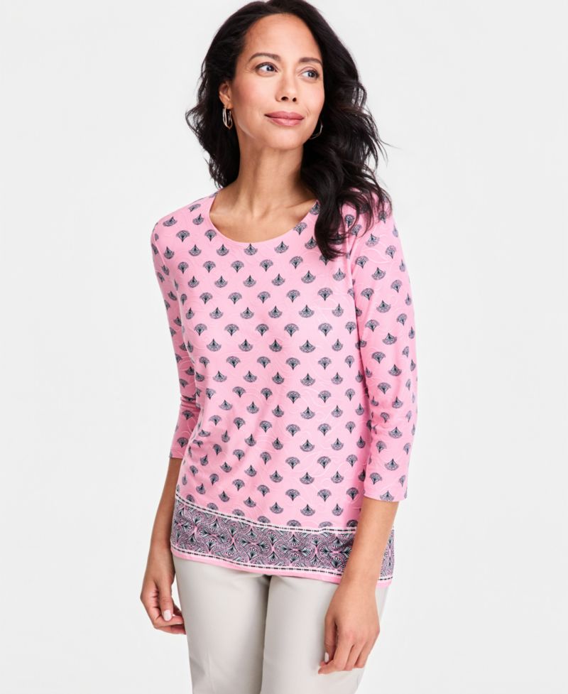 Petite Relaxed-Fit Crewneck Top