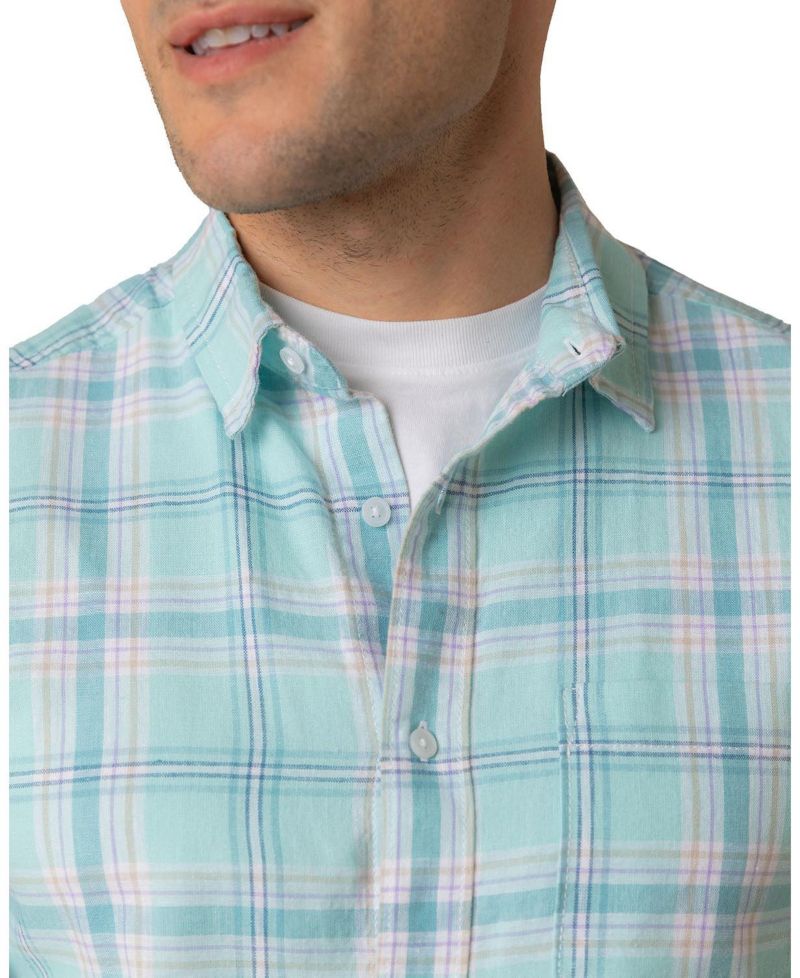 Men's Hope and Henry Linen Long Sleeve Button Down Shirt
