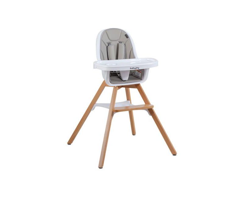 Girls 3-in-1 Convertible Wooden High Chair
