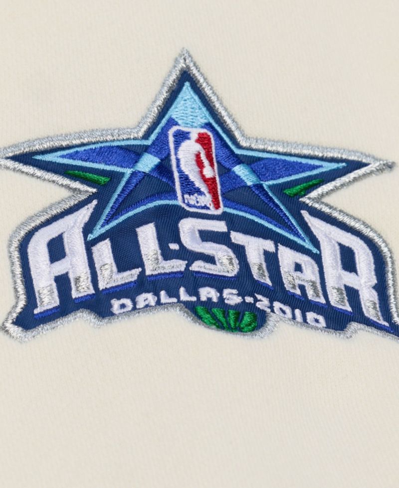 Men's Cream Dallas Mavericks Hardwood Classics Chainstitch Premium Fleece Hoodie