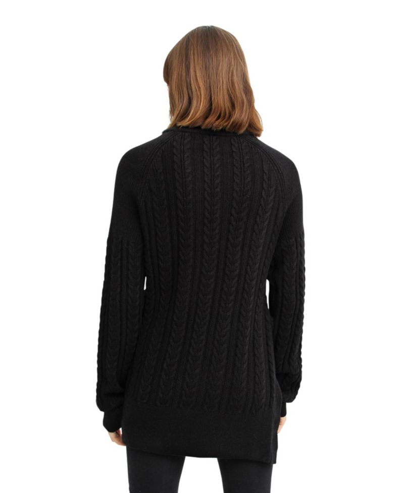 Women's At Last Cable Knit Jumper with Slit
