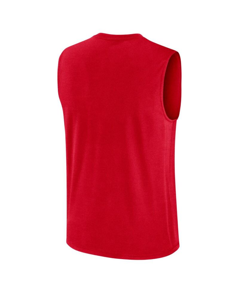 Men's Scarlet Ohio State Buckeyes Primetime Tricode Legend Performance Tank Top