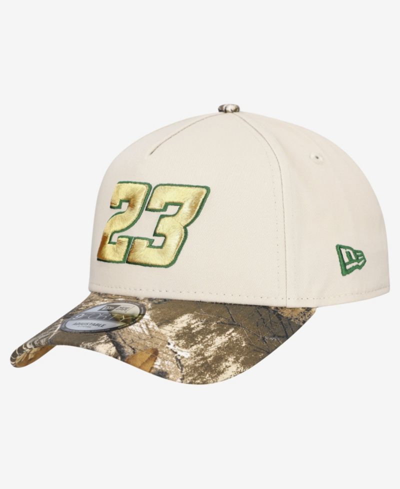 Men's Cream Bubba Wallace Realtree A-Frame 9FORTY Adjustable Hat
