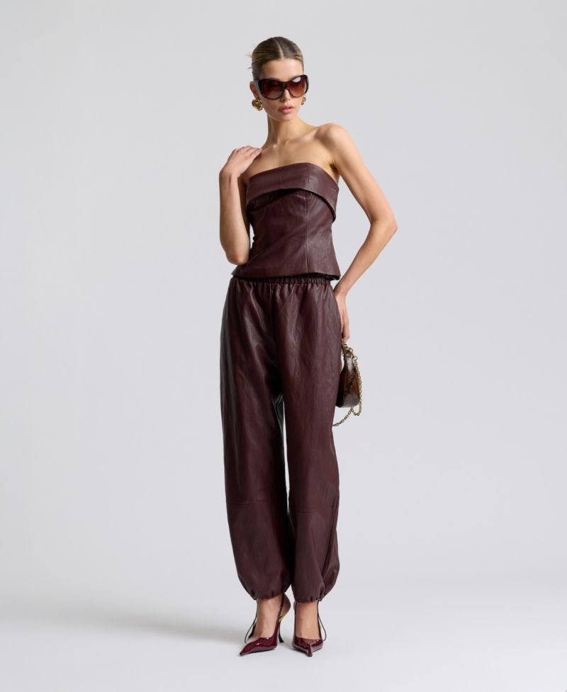 Women's Elastic-Waist High-Rise Balloon Pants