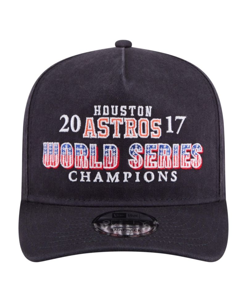 Men's Navy Houston Astros 2017 World Series Champions Historic 9FIFTY A-Frame Snapback Hat