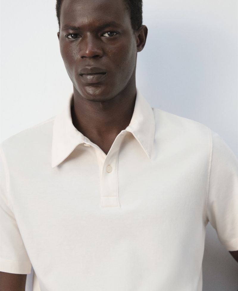 Men's Cotton Fine-Knit Polo Shirt