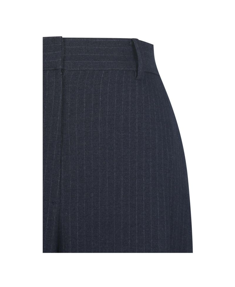 Women's Quinnie Navy Striped High-Waisted Straight Leg Pant
