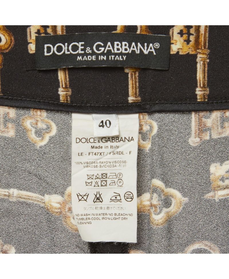 Women's Key Print Crepe Slim Fit Pants