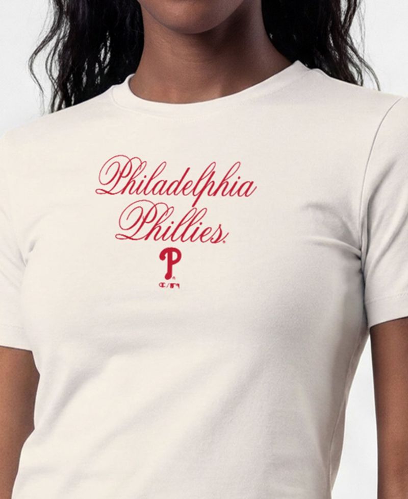 Women's Philadelphia Phillies Soft-Touch Cropped T-Shirt