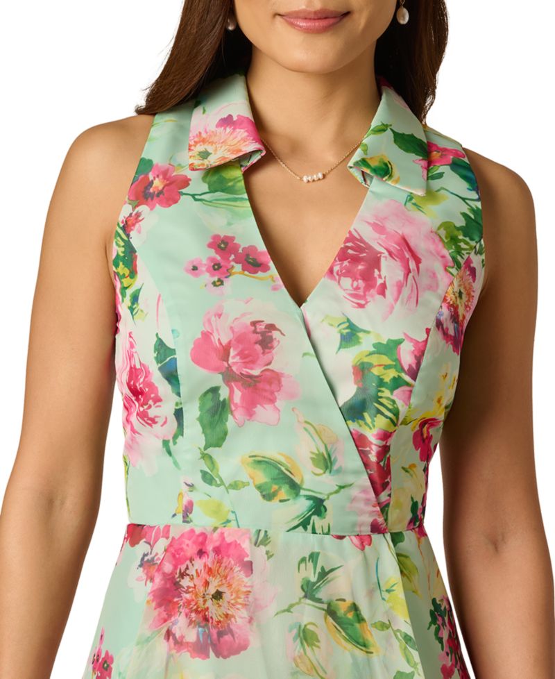 Women’s Printed High-Low Midi Dress